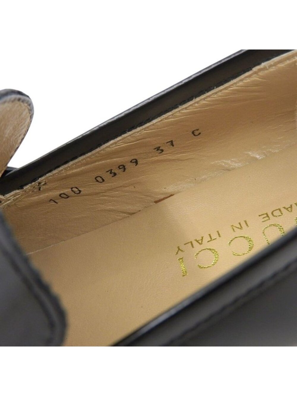 Gucci 90's Vintage Square Toe Silver Bit Hardware Leather Loafers 37 - Picture 7 of 8